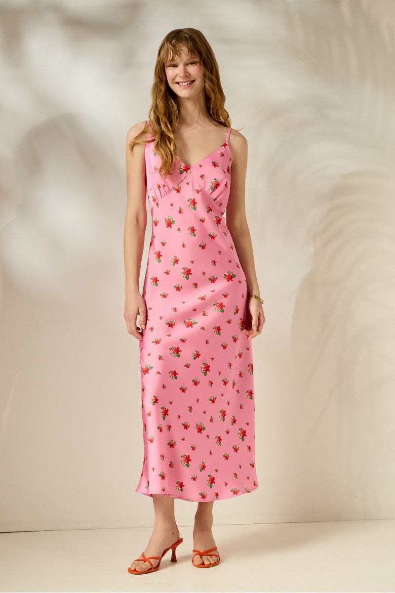 ΦΟΡΕΜΑ ‘IOANNA’ PINK ROSES BY MAMOUSH